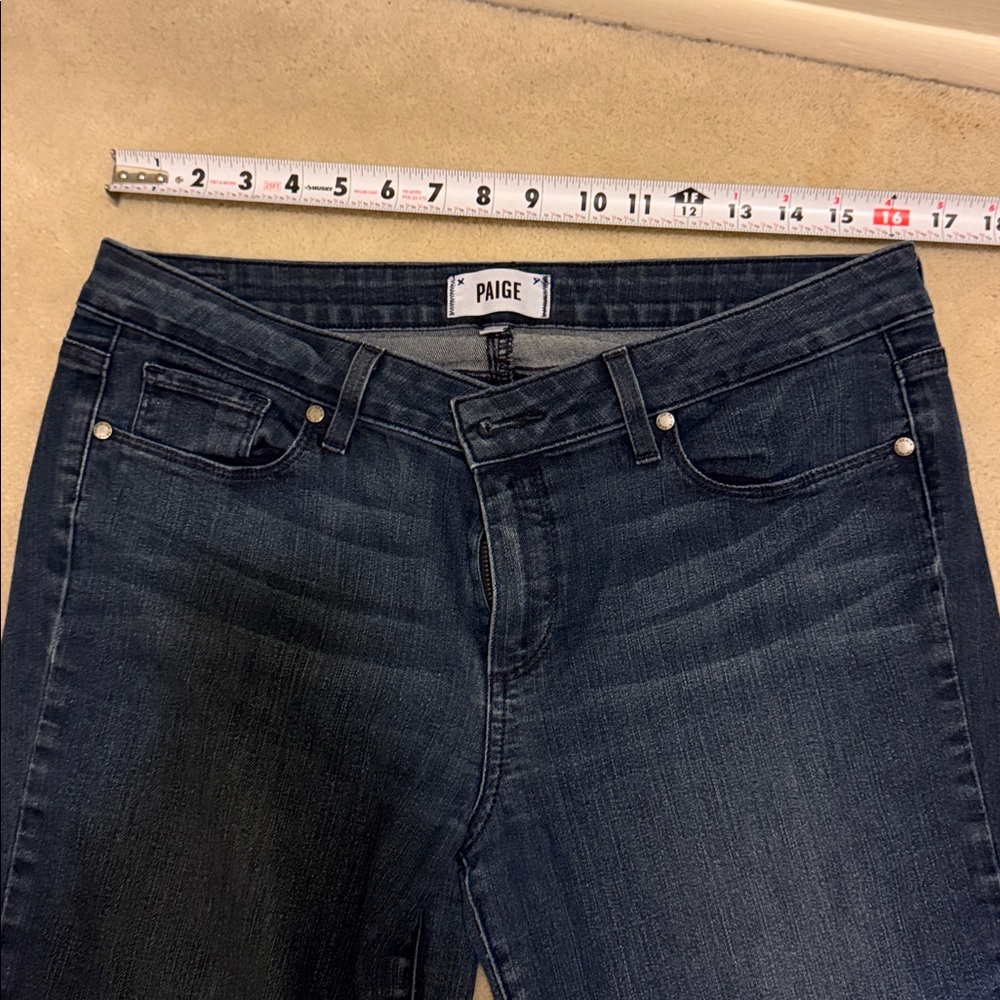 PAIGE Dark Blue Skinny Jeans - Picture 8 of 9